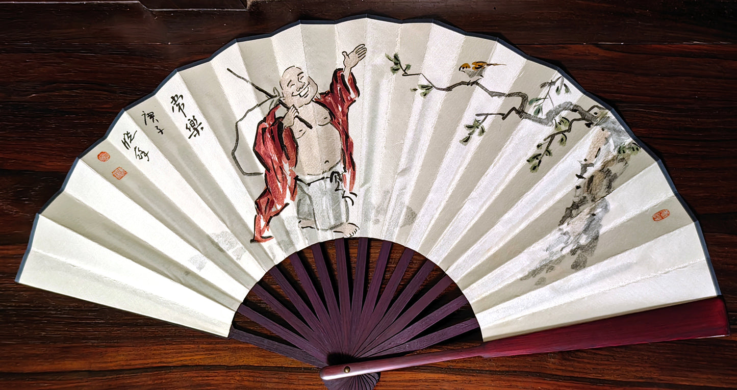 Fan Painting:The Unburdened Smile